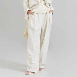Frankie Shop - Corrin Pleated Trousers - Ivory - NWT
